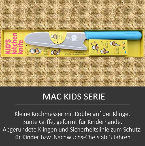 MAC Kids Kochmesser Serie mit Robbe auf der Klinge