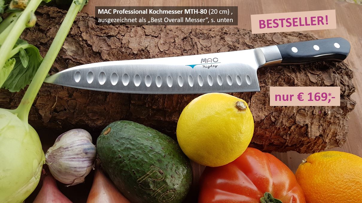 MAC Professional Kochmesser 20 cm, MTH-80, nur 169 Euro, Original aus Japan, Bestseller