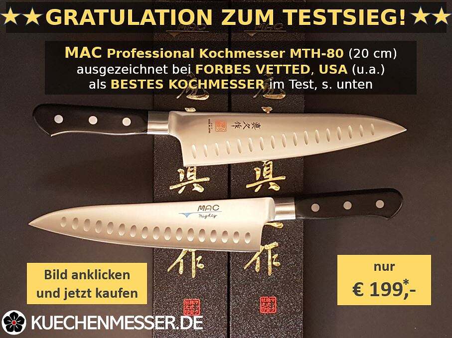 MAC Professional Kochmesser 20 cm Testsieger Forbes USA