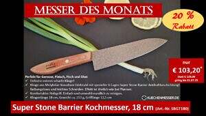 SBGT180 Super Stone Barrier Kochmesser 18 cm, Messer des Monats 20 % RABATT bis 31.7.25