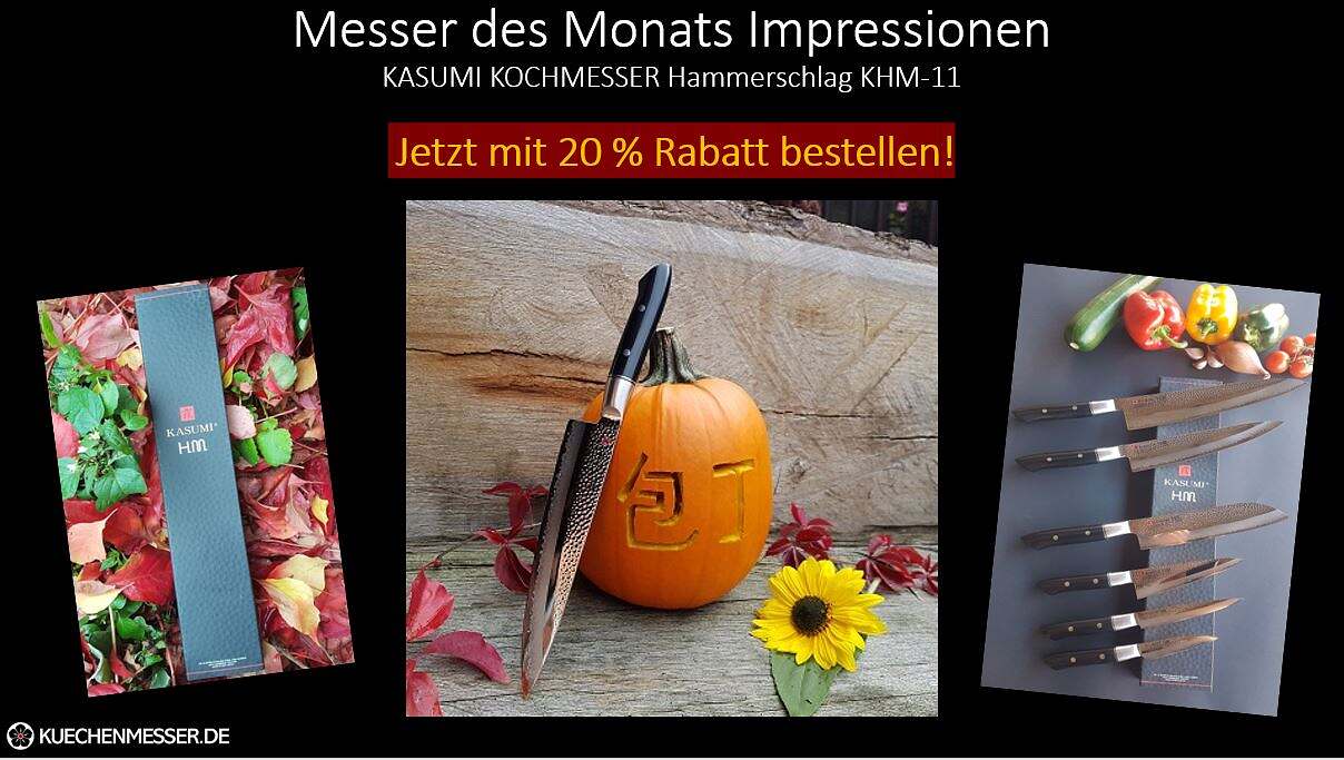 Kasumi Kochmesser HM Serie 20 cm, Japan, Messer des Monats Angebotspreis 20 % Rabatt