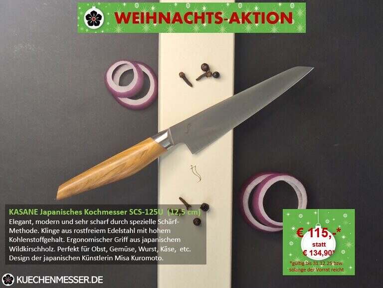 Kasumi Kochmesser 12,5 cm Japan KASANE Weihnachtsangebot Aktion