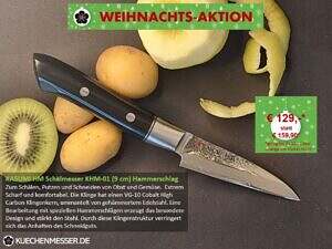 Kasumi Schälmesser 9 cm HM Serie Japan Hammerschag Weihnachtsangebot