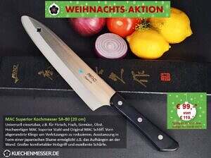 MAC Superior Kochmesser SA80 20 cm Japan Weihnachtsangebote Aktion