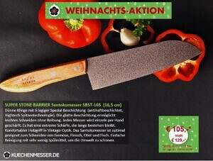 Santoku Messer Super Stone Barrier Japan 16,5 cm Weihnachtsangebot