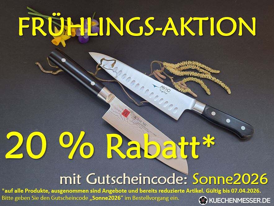 Frühlingsaktion bei Küchenmesser.de MAC Messer KASUMI Messer und Zubehör 20 % Rabatt