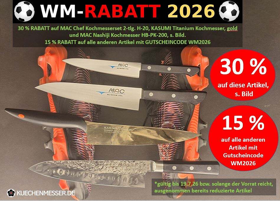wm aktion 2026 mac kochmesser japan kasumi kochmesser