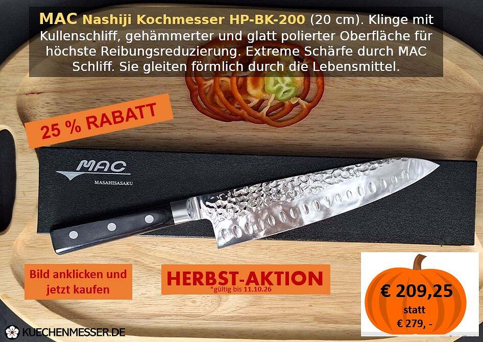 mac nashiji kochmesser 20 cm herbstaktion 2026